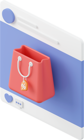Shopping Website  3D Icon