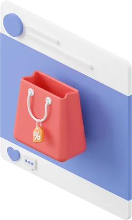 Shopping Website  3D Icon