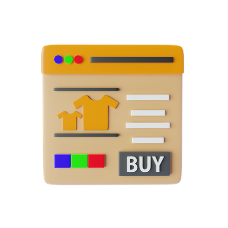 Shopping Website  3D Icon