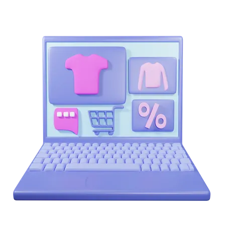 Shopping Website  3D Icon