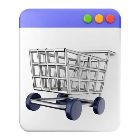 Shopping Website  3D Icon