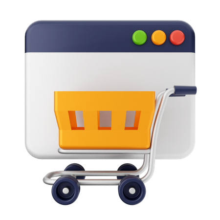 Shopping Website  3D Icon