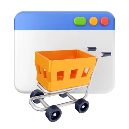 Shopping Website  3D Icon