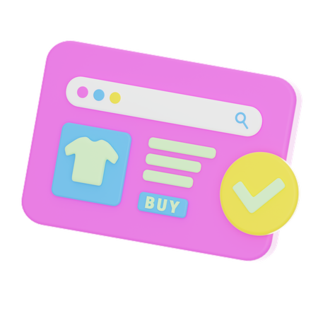 Shopping Website  3D Icon