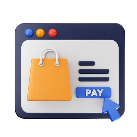 Shopping Website  3D Icon