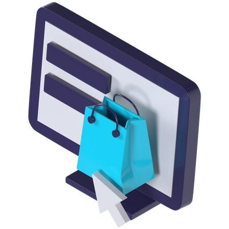 Shopping Website  3D Icon