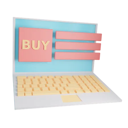 Shopping Website  3D Illustration