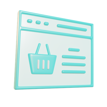 Shopping Website  3D Icon