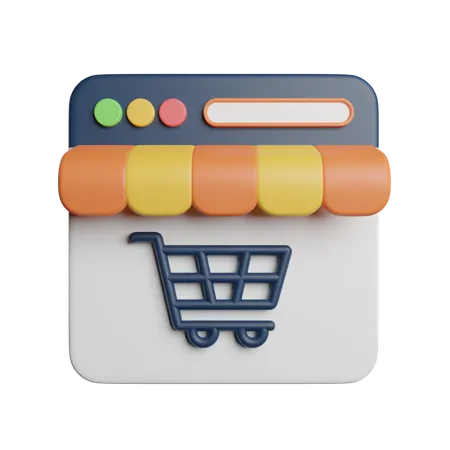 Online Shopping Web 3D Icon