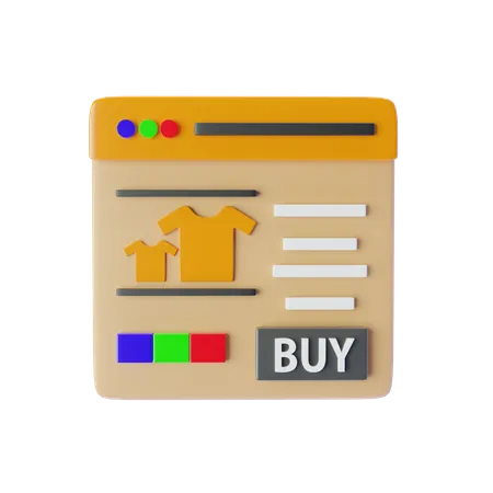 Shopping Website  3D Icon