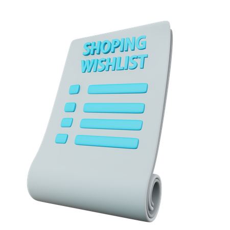 Shopping Wishlist  3D Icon