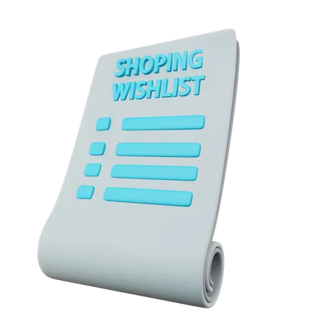 Shopping Wishlist  3D Icon