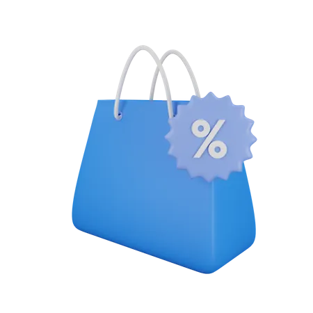 Shopping with discount  3D Icon