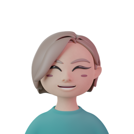 Short Bob With Side Bangs Women  3D Icon