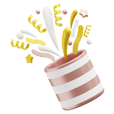 Short Confetti  3D Icon