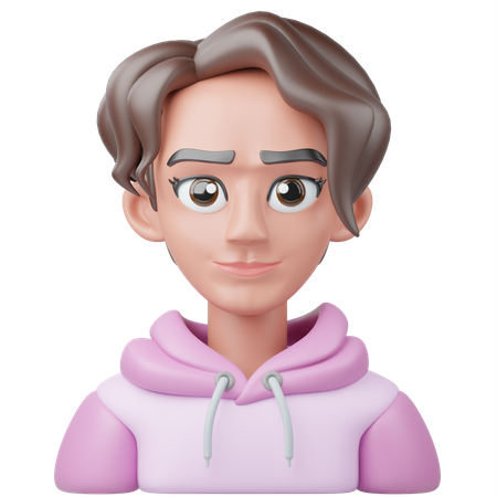 Short Hair Girl  3D Icon