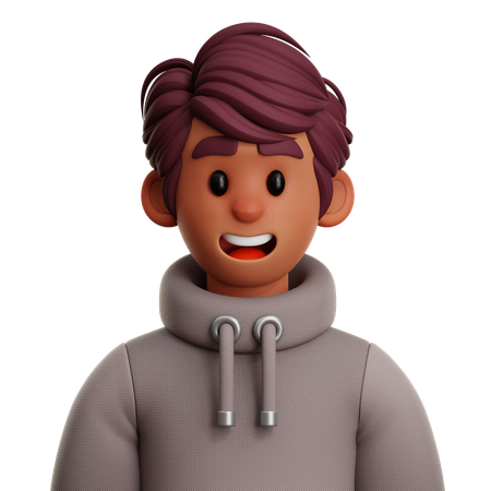 SHORT HAIR MAN  3D Icon