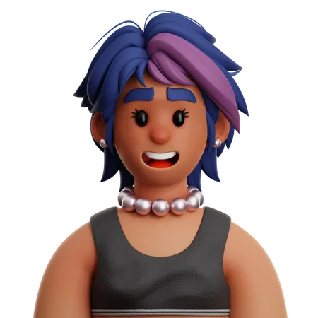 SHORT HAIR WOMAN  3D Icon