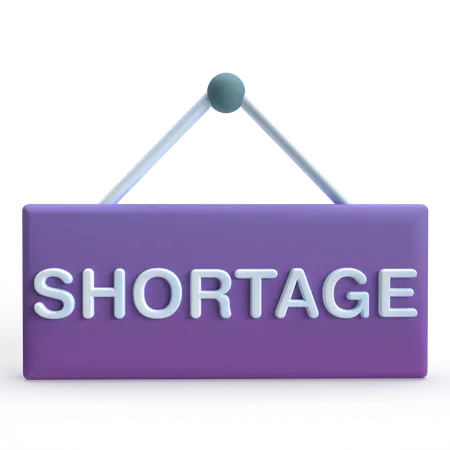 Shortage Board  3D Icon