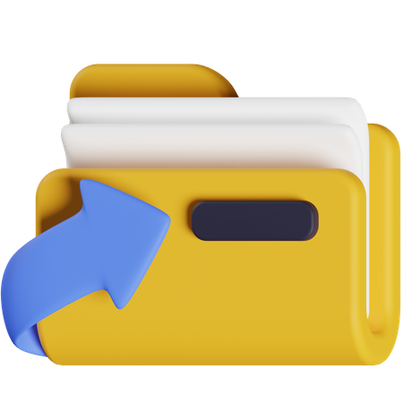 Shortcut Folder  3D Icon