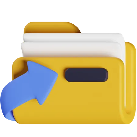 Shortcut Folder 3 D Illustration 3D Icon
