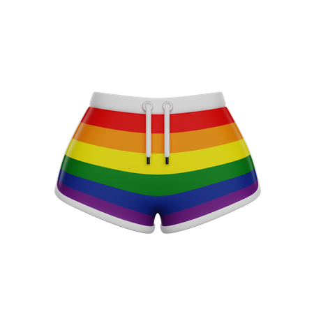 Shorts arco-íris  3D Icon