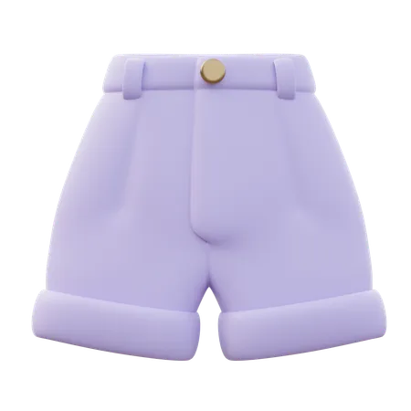 Pantalones cortos chinos de mujer  3D Icon