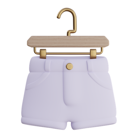 Pantalones cortos de mujer  3D Icon