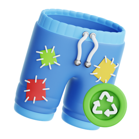 Reciclaje de pantalones cortos  3D Icon