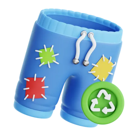 Reciclaje de pantalones cortos  3D Icon