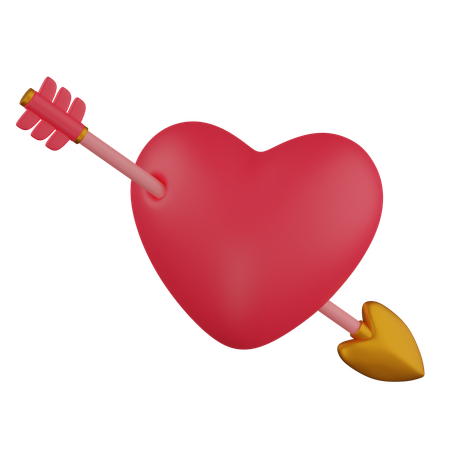 Shot Heart  3D Icon