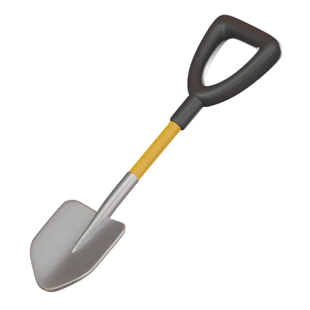 Shovel An Indispensable Tool For Farming And Construction Perfect For Projects That Embody The Essence Of Rural Life And Outdoor Work 3 D Render Illustration 3D Icon