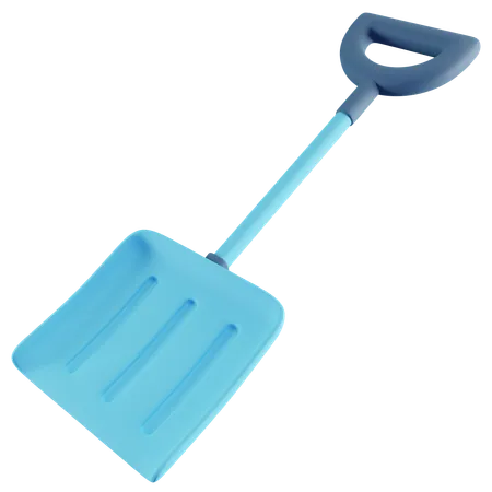 3 D Illustration Of Blue Shovel 3D Icon