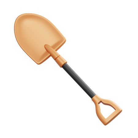 Shovel  3D Illustration