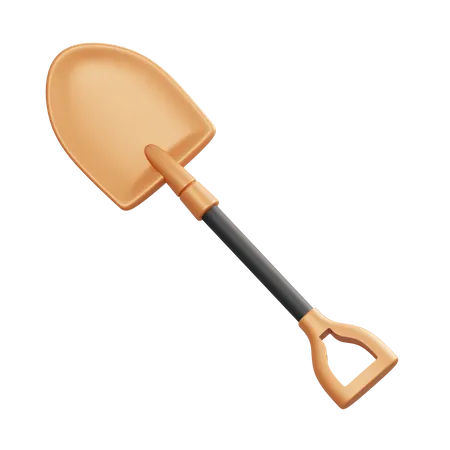 Shovel  3D Illustration