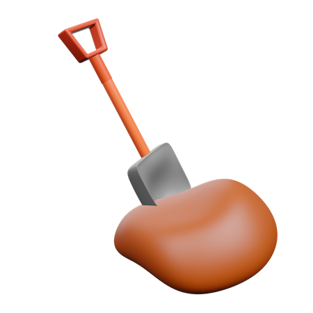 Shovel  3D Illustration