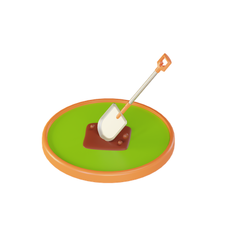 Shovel  3D Illustration