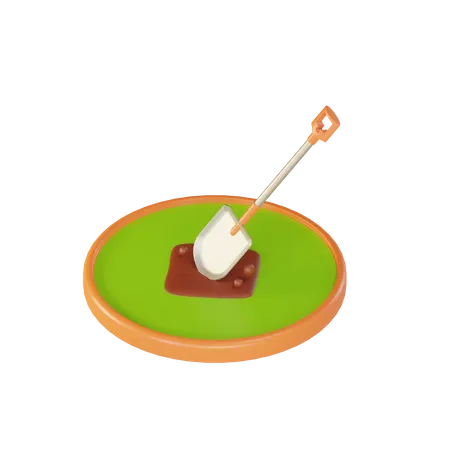 Shovel  3D Illustration