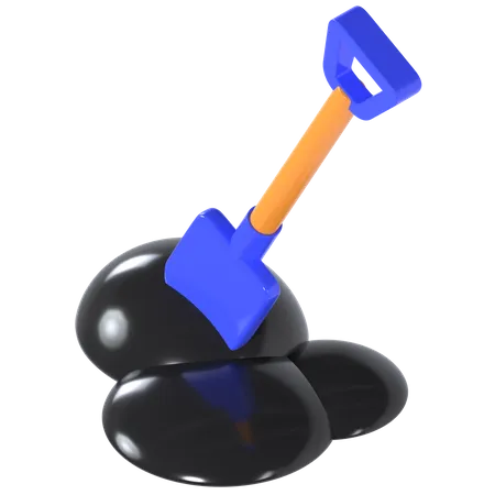 Shovel  3D Illustration