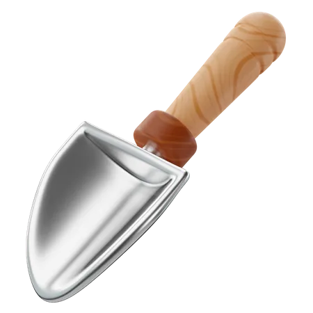 Adorable 3 D Rendering Of A Shovel Icon 3D Icon