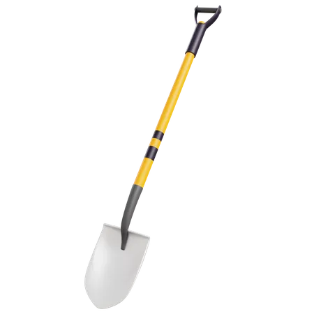 3 D Shovel With Isolated Background 3D Icon