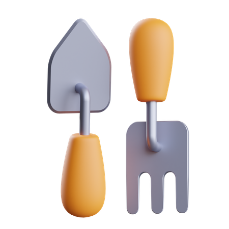 Shovel Pitchfork  3D Icon