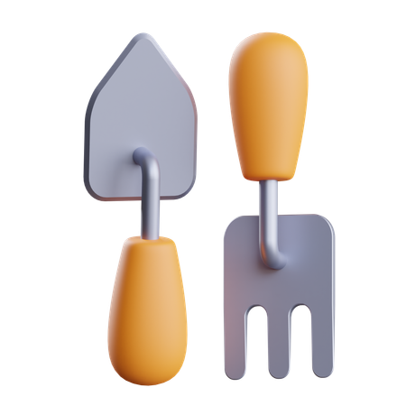 Shovel Pitchfork  3D Icon