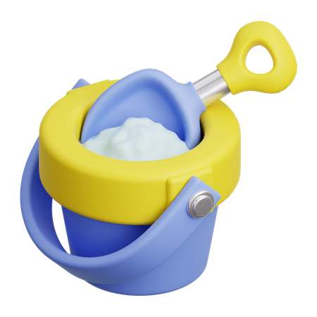 Shovel With Bucket  3D Icon