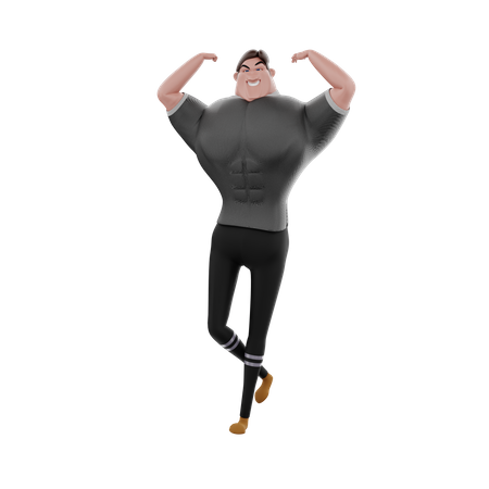 Showing Biceps  3D Icon