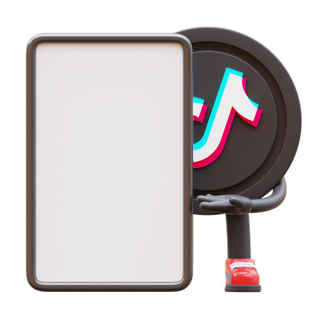 Showing Blank Paper Board  3D Icon