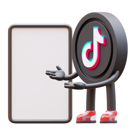 Showing Blank Paper Board  3D Icon