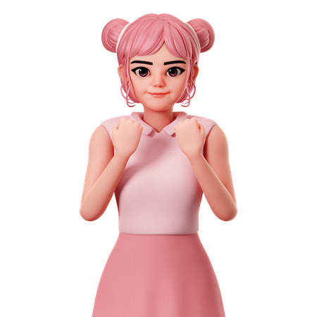 Showing Fist Gesture Using Both Hand  3D Icon