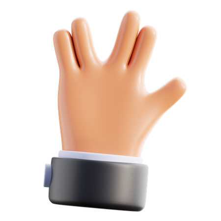 Showing Hand Gesture  3D Icon