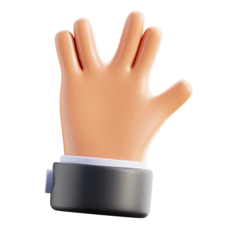 Showing Hand Gesture  3D Icon